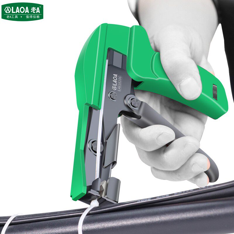 Taiwan-made nylon tie gun 2 2~4 8MM plastic tie gun LA616106 adjustable tightening pliers