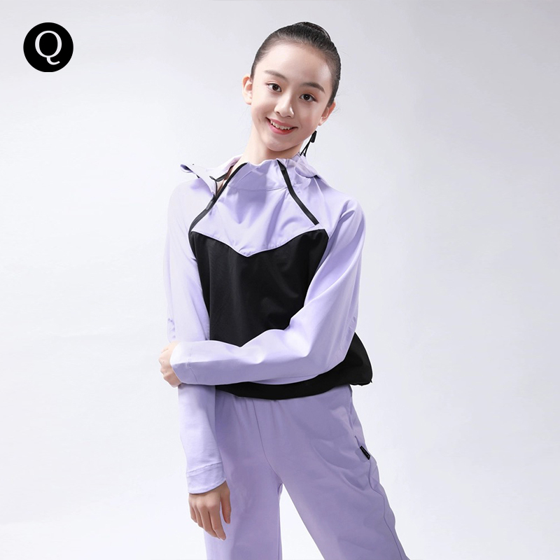 The Dance of Greenness |   Sweat Suit Sports Set Second Generation Color-Blocked Hooded Zipper Women's Sweat Suit Sweat-Generating Jumpsuit