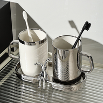 German ceramic mouthwash cup bathroom toothbrush cup household high-looking couple toothbrush cup set