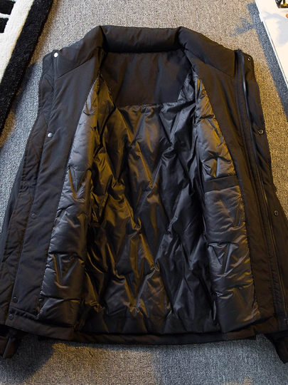 潮牌复古立领工装羽绒服男高级感痞帅男装夹克服冬季男士保暖外套