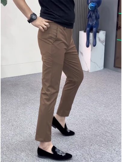 欧货商务休闲裤男士秋季新款潮牌痞帅男裤子9分修身小脚西装裤薄