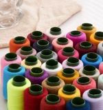 Домохозяйство Черно -белая полиэфирная хлопковая проволока 402 квадратная метра швейная машина линия ручной работы ручной швейной курт