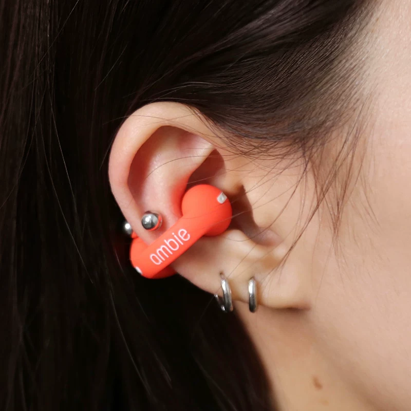 Беспроводные спортивные Bluetooth наушники-вставка с амбие-ушной зажимной клипсой AM-TW02