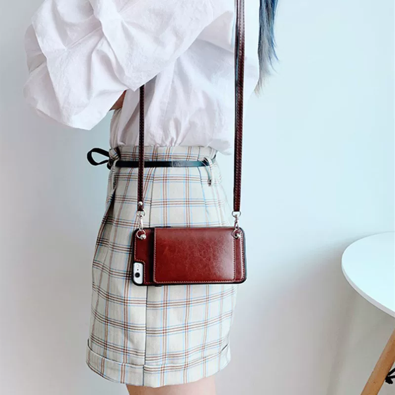 Wallet Phone Case With Strap for Samsung Galaxy S9 S10E S20