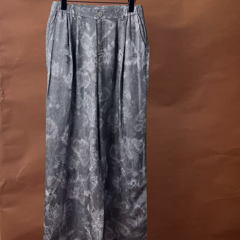 【56% Rayon, 26% Linen, 18% Cotton】Tie-Dye Printed Wide-Leg Pants, Summer High-Waisted Loose Straight Pants 【56% Rayon, 26% Linen, 18% Cotton】Tie-Dye Printed Wide-Leg Pants, Summer High-Waisted Loose Straight Pants