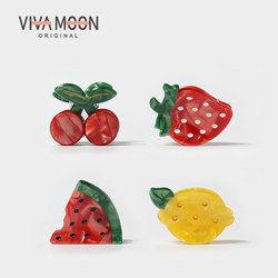 Cartoon Creative Fun Fruit Clip Forehead Bangs Small Hair Clip Cute Mini Bangs Clip Shark Clip Hair Clip