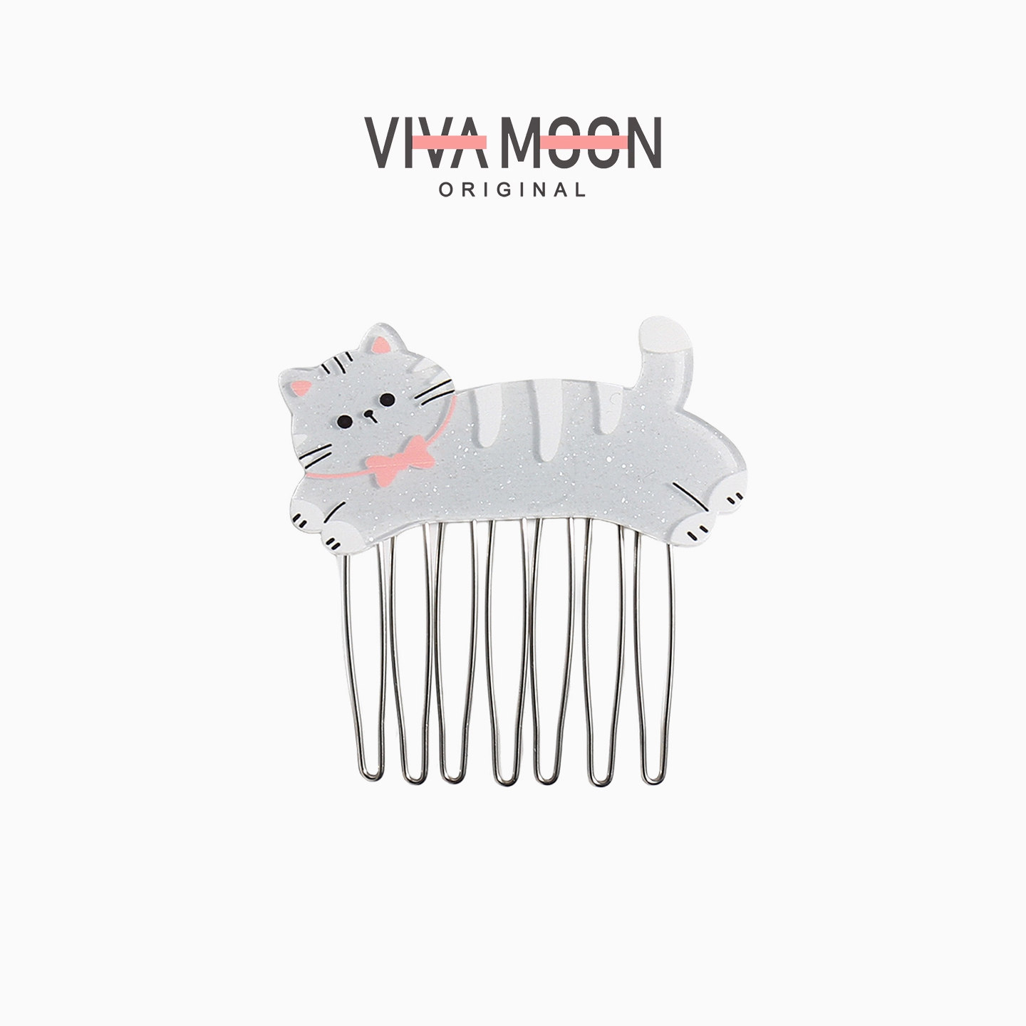 Cute cat hair comb, new style, adorable hair comb, high crown princess hair comb, back of head bangs and wispy hair accessory