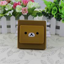 Cartoon dust-proof silicone switch protective cover childrens socket anti-shock safety power supply cover 86-type socket anti-leakage