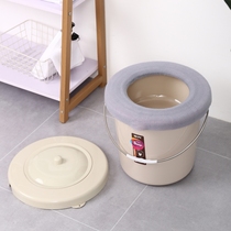 Germany imported mobile portable bedroom household with cover adult elderly pregnant women spittoon toilet bucket urine bucket cleaning