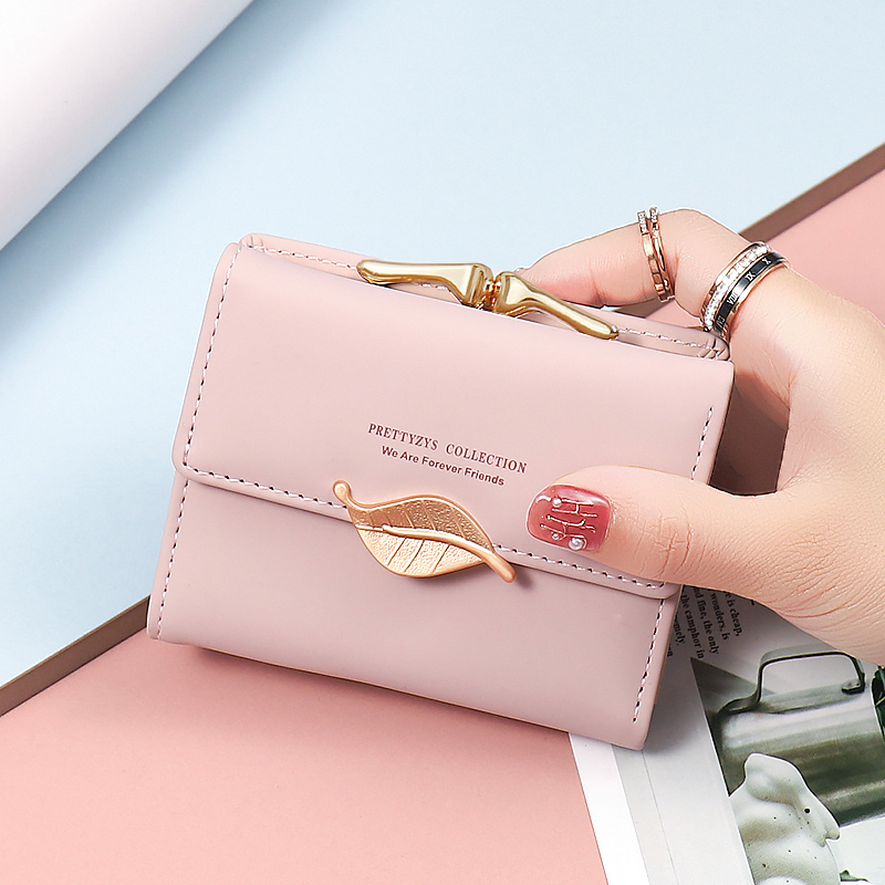 Scarecrow Wallet for Women, Short Style, New Korean Version, Fresh and Simple, Student Wallet, Card Holder, Simple Folding, Multifunctional Coin Purse