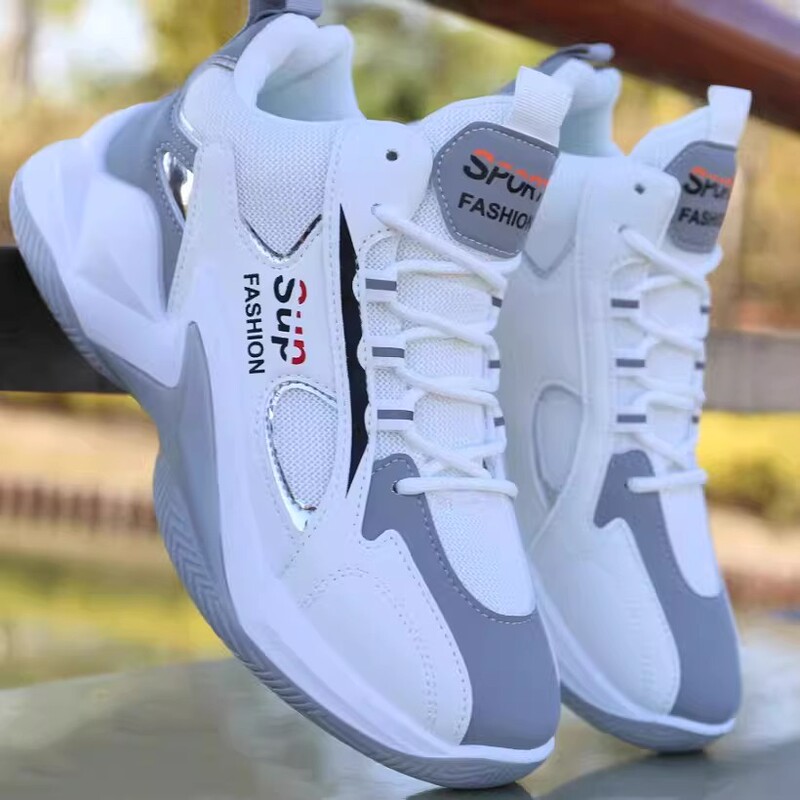 Qiao Zhou Sports Shoes Men's Shoes 2026 Summer New Style Mesh Breathable Youth Soft-Soled Running Shoes Non-Slip Basketball Shoes