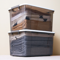 Xitianlong transparent storage box household clothes and miscellaneous storage box books on wheels dormitory car plastic