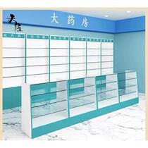 Liaoning pharmacy shelf storage rack pharmacy counter medicine glass counter prescription cabinet Western medicine cabinet display cabinet glass front