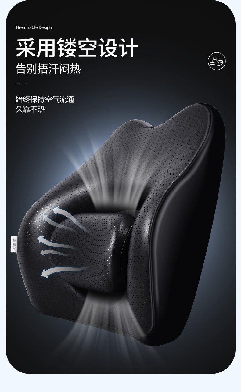 Shangli Car Lumbar Support Cushion for Drivers - Driver's Seat Backrest and Waist Support Pad for Car