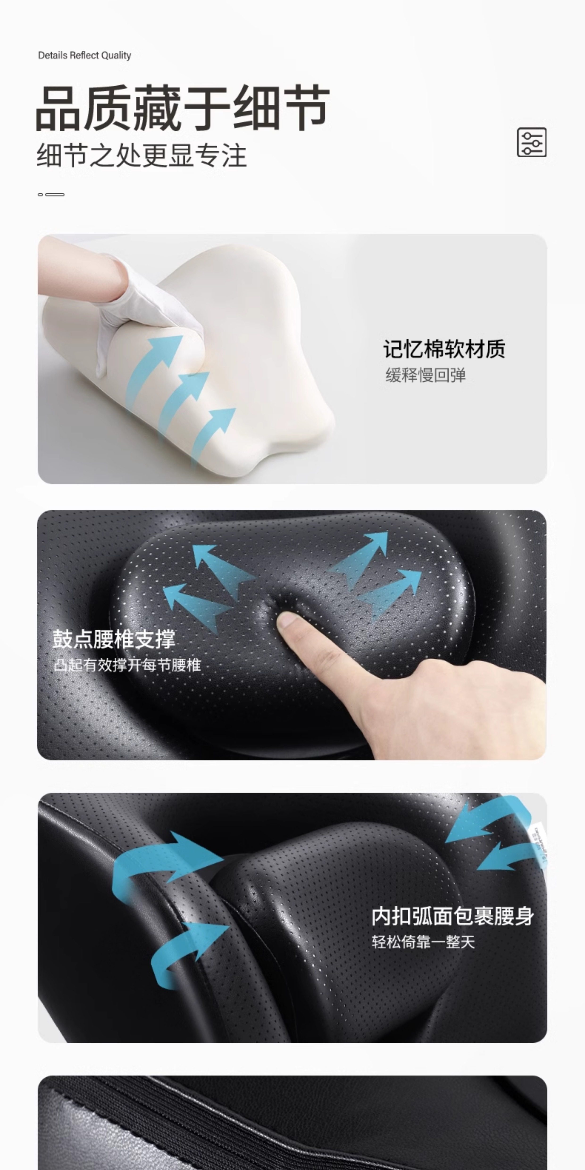 Shangli Car Lumbar Support Cushion for Drivers - Driver's Seat Backrest and Waist Support Pad for Car