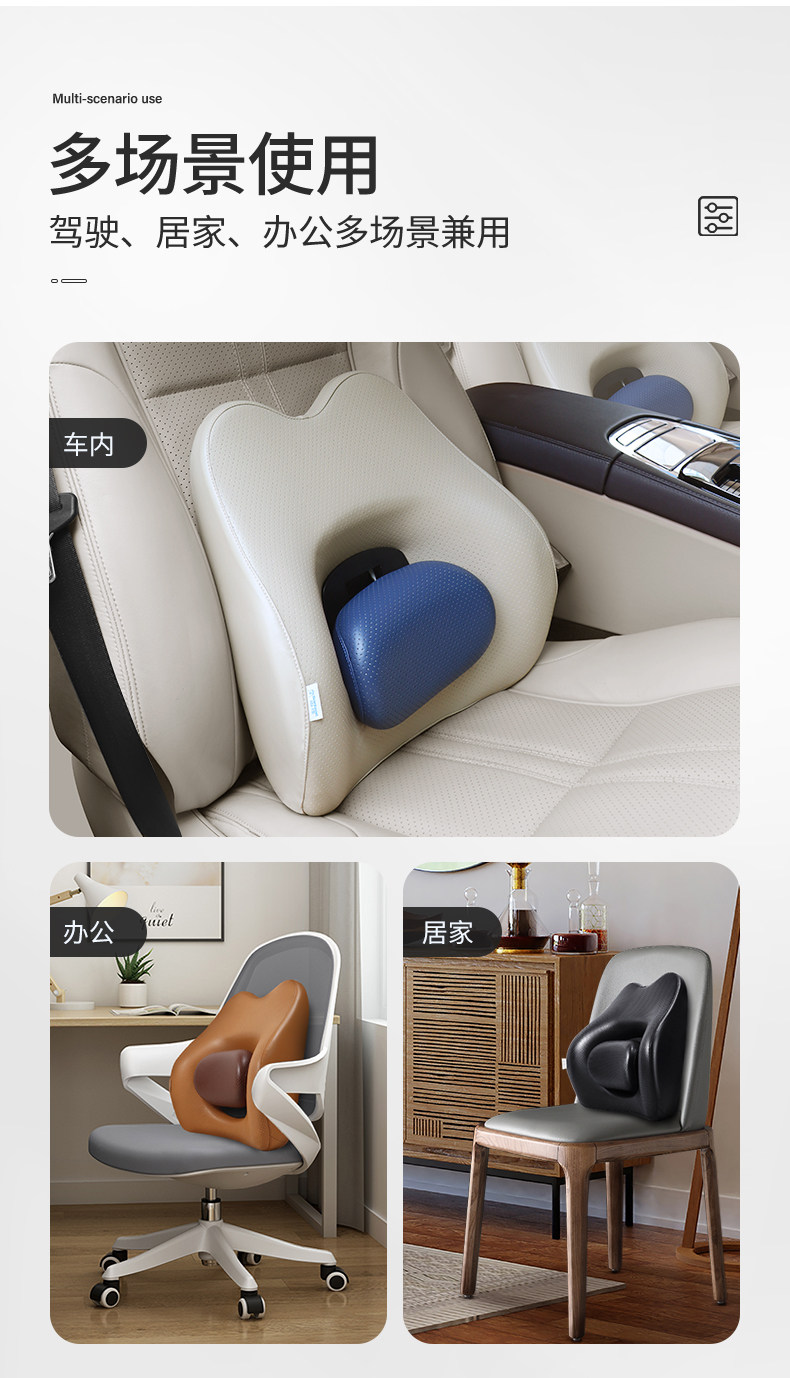 Shangli Car Lumbar Support Cushion for Drivers - Driver's Seat Backrest and Waist Support Pad for Car