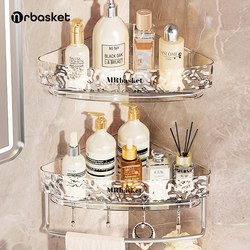 Japanese Home Bathroom Triangular Storage Rack No-Drill Toilet Shelf Bathroom Wall-Mounted Tripod