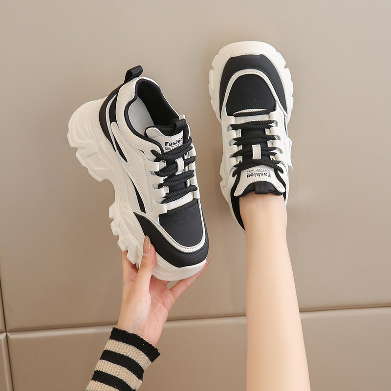 8cm Height-Increasing Dad Shoes for Women, 2025 New Model, This Year's Popular Hot-Selling Shoes, Small Size Women's Shoes, Sports White Sneakers