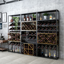 Factory direct supply wine iron display rack living room iron wine rack industrial style bar wine rack