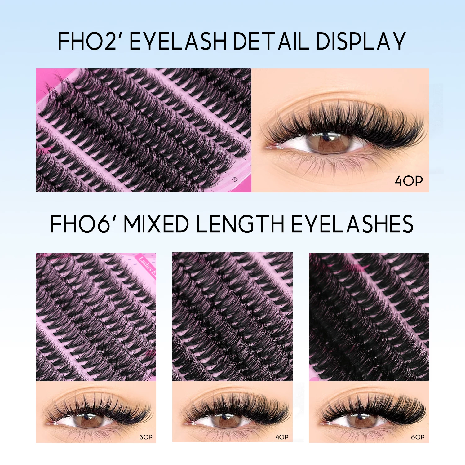 Sophisticated dense curling false eyelashes GROINNEYA, добавляет объем