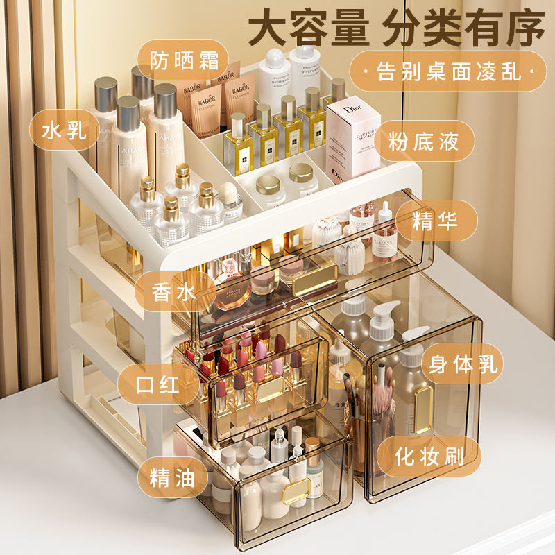 装口红化妆品收纳盒多格防尘带盖唇釉整理展示架玻璃透明盒子大号：美妆达人的终极整理神器！