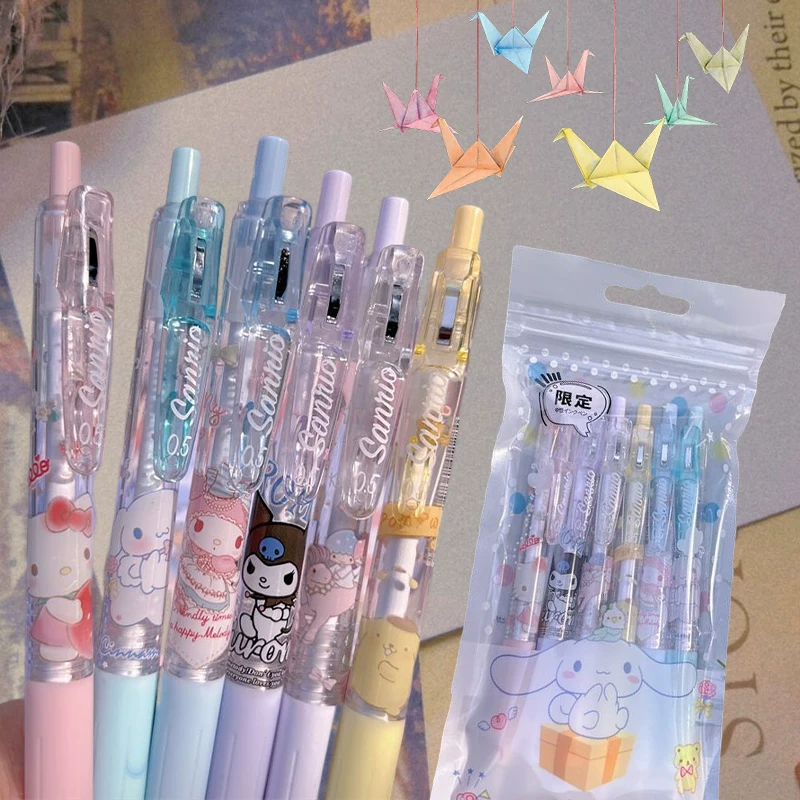 6ШТ kawaii Санрио нейтральная ручка Киннаморолл Май Мэдоли Куроми