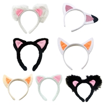 Plush Fox Cat Headbands Furry Cartoon Animal Ears Hair Hoop