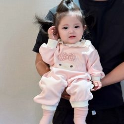 One-Piece Baby Clothes for Spring and Autumn, Cute Baby Clothes, Super Adorable Clothes, Sweet Korean Style Infant Lace Collar Outdoor Crawling Clothes