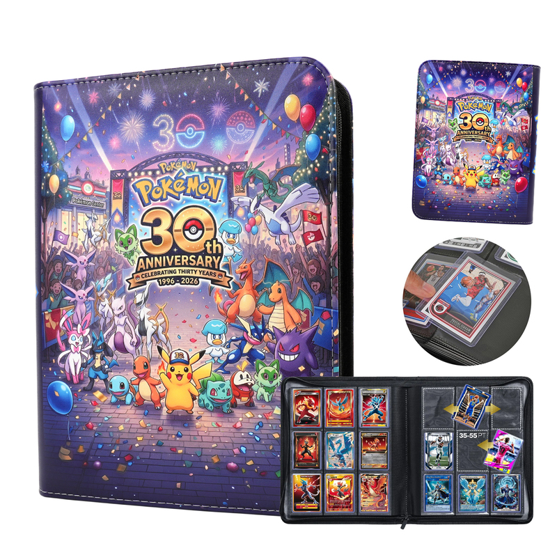 Pokémon Top Loader Card Holder Album Ptcg Card Sleeve Storage Album 30Th Anniversary Pokémon Collection Album Card Album
