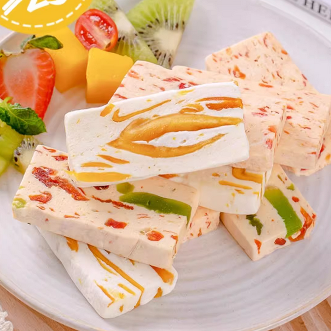 芒果控推荐 芒果奶糕奶砖 草莓干之恋酸甜牛扎奶芙网红爆款小零食