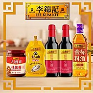 李锦记生抽+金蚝油+金料酒+柱候酱组合