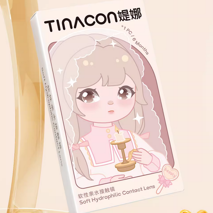 拍6！媞娜美瞳无锁边半年抛1片