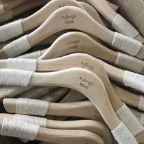 Solid wood clothes hanger rope shop Korean style trouser rack round pants non-slip womens clothing new beech wood clothes hanger new high-end