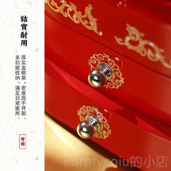 진짜 jinbei 말하기 어머니의 어머니 래커웨어 보석 저장 상자 고품질 선물 나무 3 골드 지참금 보석 박스