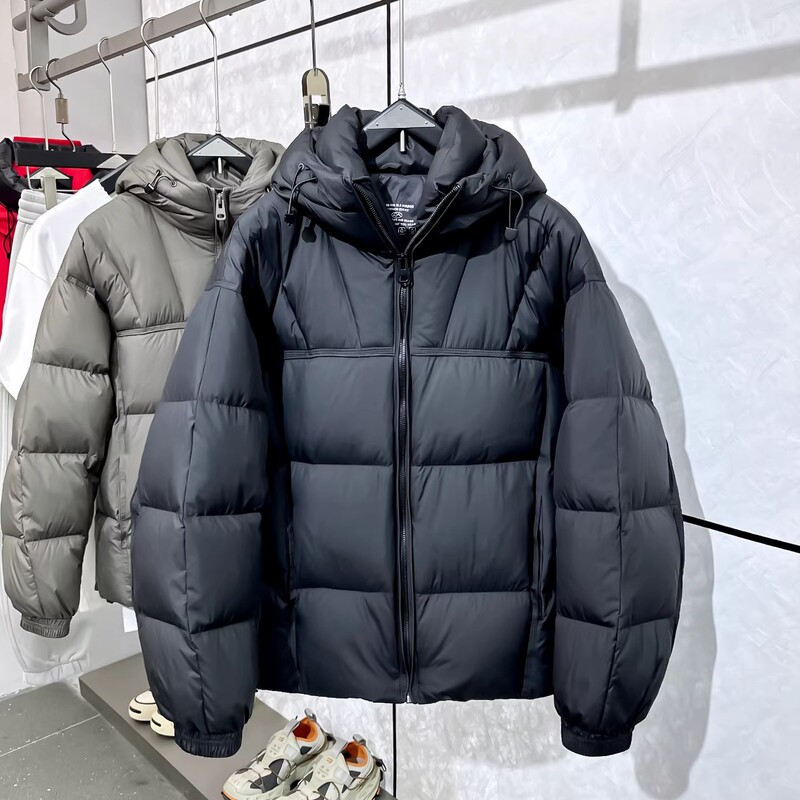 2025 Winter American Retro Puff Hooded down Jacket for Men, High-End Thickened Warm Puffer Coat with Duck down 2025 Winter American Retro Puff Hooded down Jacket for Men, High-End Thickened Warm Puffer Coat with Duck down