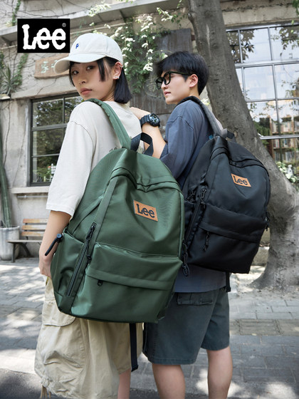 Lee双肩包女2025新款大学生书包初中高中男生旅游背包通勤电脑包