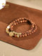 Wutai Mountain Family 행복한 Old Mountain Tanhetian Jade Bracelets Huges Fortune Tamsui Pearl Sugar Jade Transportation Pearl Cultural and Play Bracelets