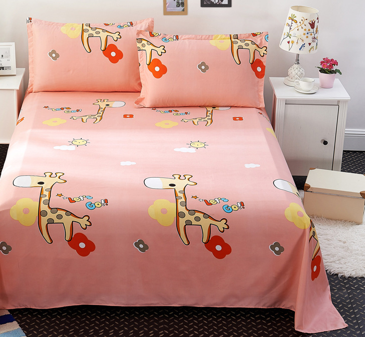 Sheets + gối hai mảnh ba mảnh ký túc xá sinh viên trải giường đơn Twin ins net phim hoạt hình cô gái trái tim đỏ - Khăn trải giường ga nệm