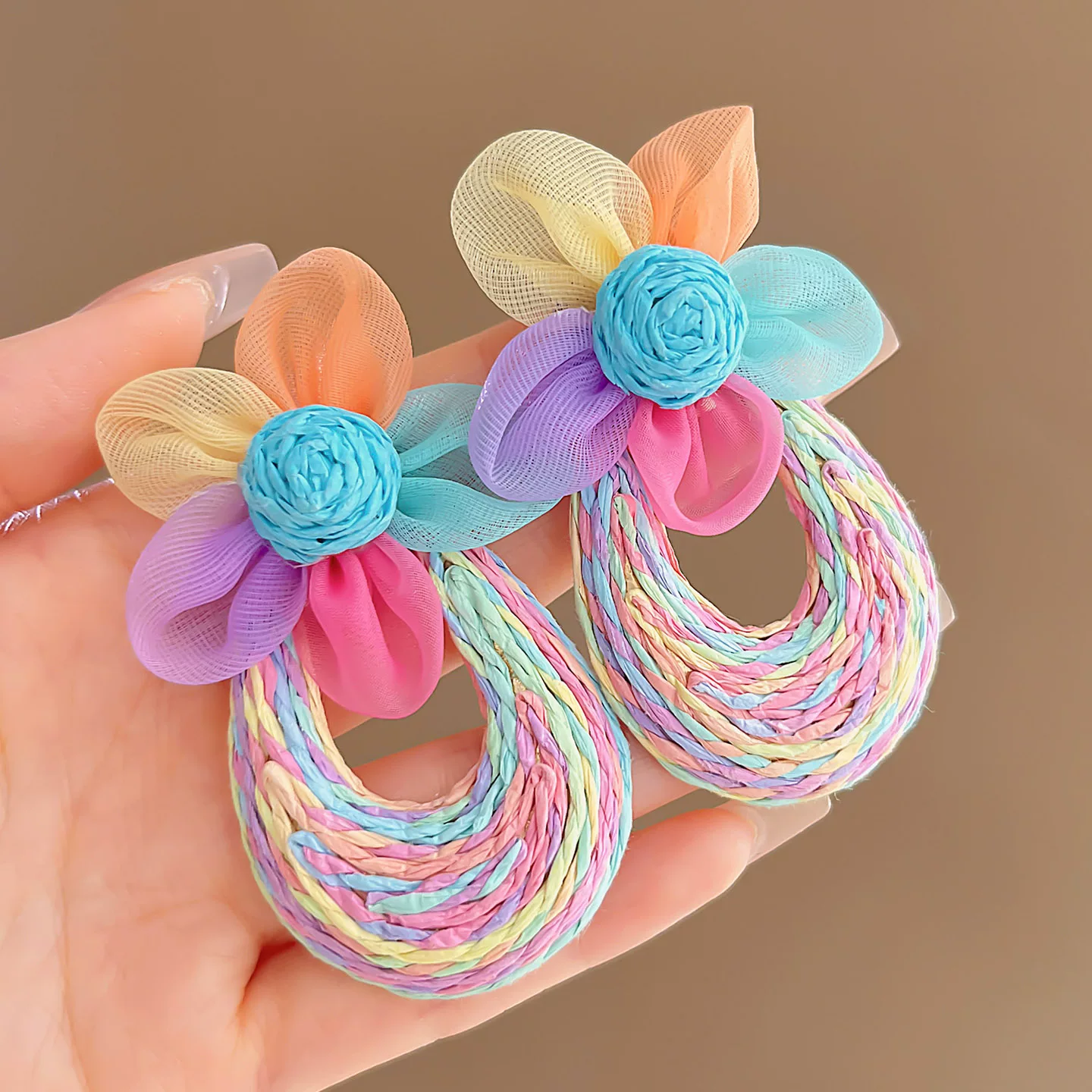 Серьги, с цветочным рисунком, элитные