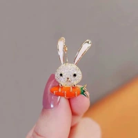 Ешьте морковного кролика - брошь