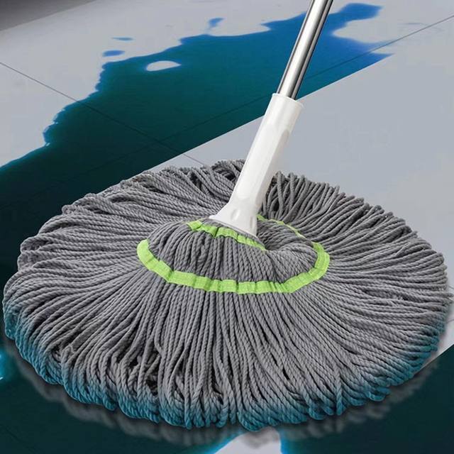 Hands-Free Rotating Wringing Mop, Absorbent Mop, Household Lazy Mop with Bucket, Replaceable Head, Commercial Use