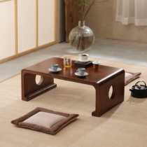 Hong Kong free shipping solid wood tatami coffee table Japanese style bay window small table Zen tea table balcony floor low table simple