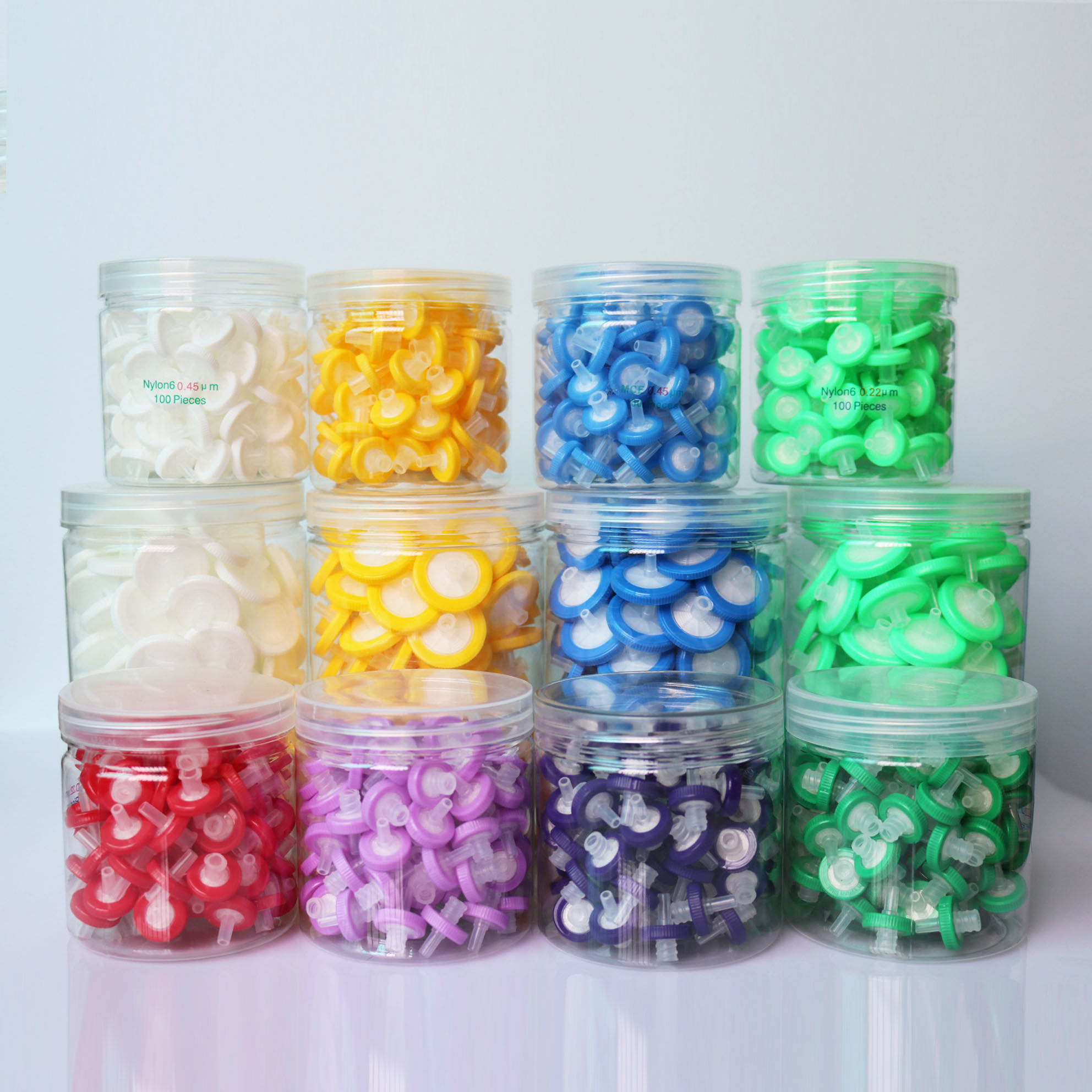 针式过滤器 有机水系MCE 尼龙 聚醚砜 pes ptfe13mm 25mm 0.22/0.45&mu;m 有机/水系针头微孔滤膜一次性过滤头