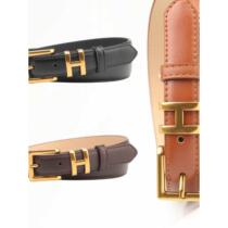 2024 new womens high-end belt H buckle casual versatile belt fashion simple student jeans trendy