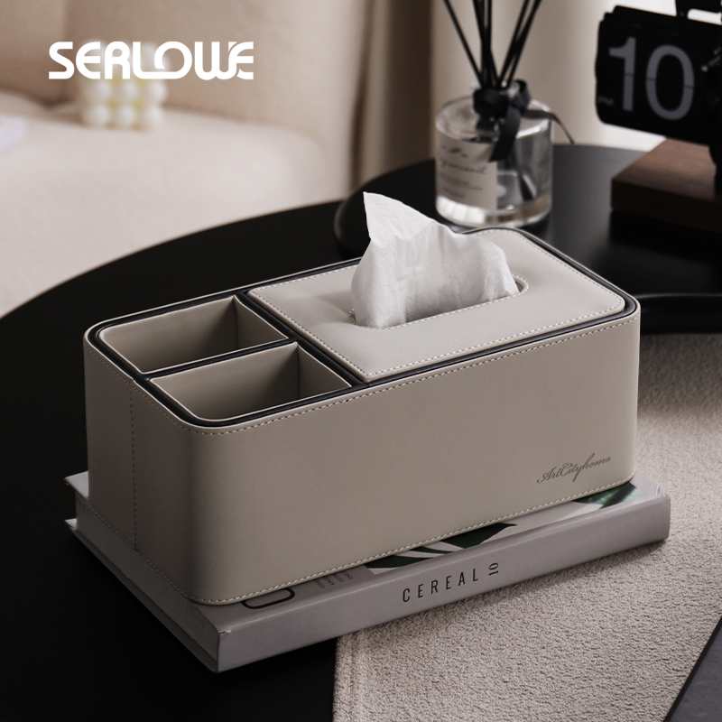 紙箱ライト高級スタイル高級リビングルームコーヒーテーブル寝室ホームモダンシンプルリモコン収納レザーティッシュボックス