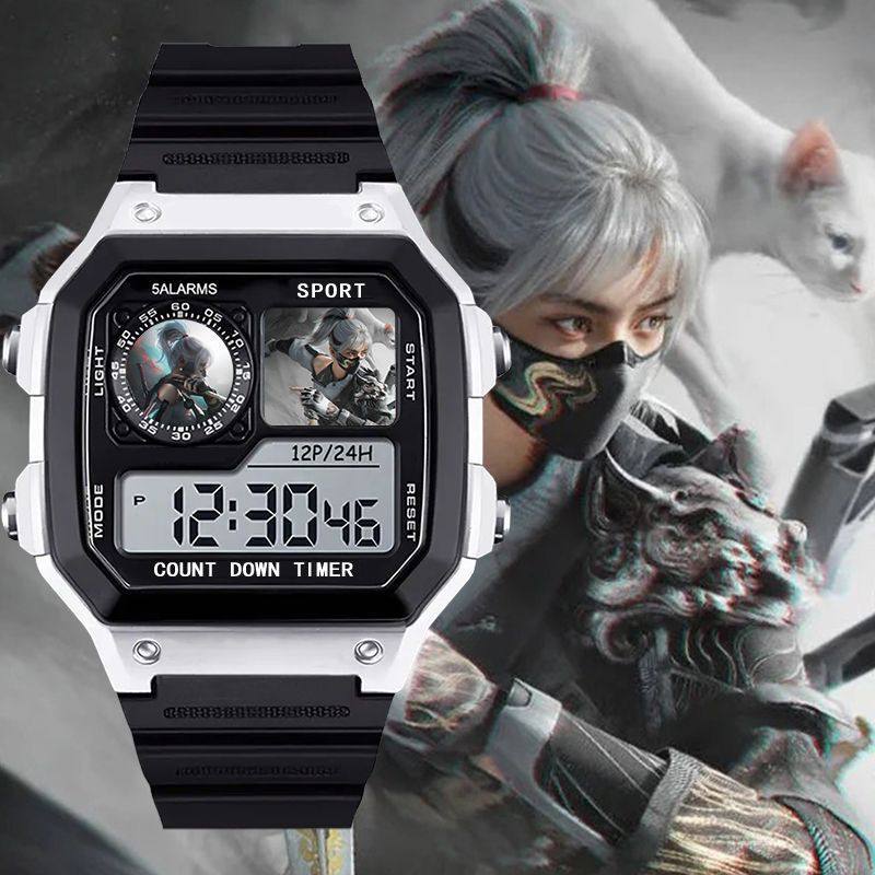 Delta Force Merchandise Wu Yanzu Luna Shepherd Bee Doctor Electronic Watch Luminous Alarm Clock Children's Watch Waterproof
