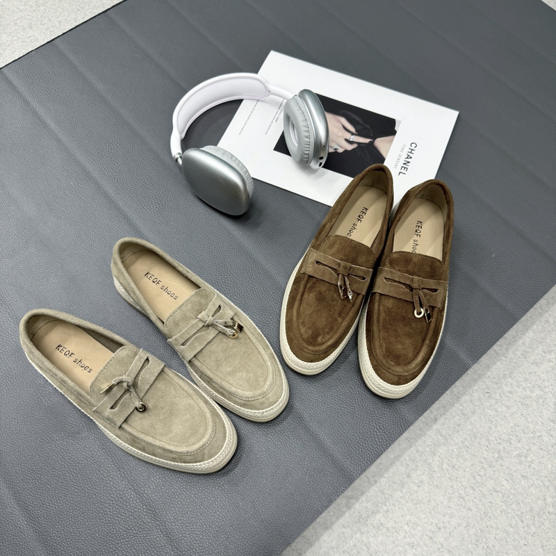 Keqianfan Old Money Style Loafers Women's Autumn Slip-On Casual Shoes 277