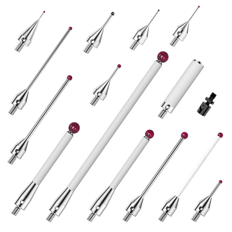 M4 three-time metaprobe three-coordinate ceramic rod test needle red gem tungsten steel measuring head CNC machine tool measuring equipment-Taobao