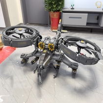 Military fighter spiral helicopter model assembled childrens educational hell-level toys with difficult building blocks for men