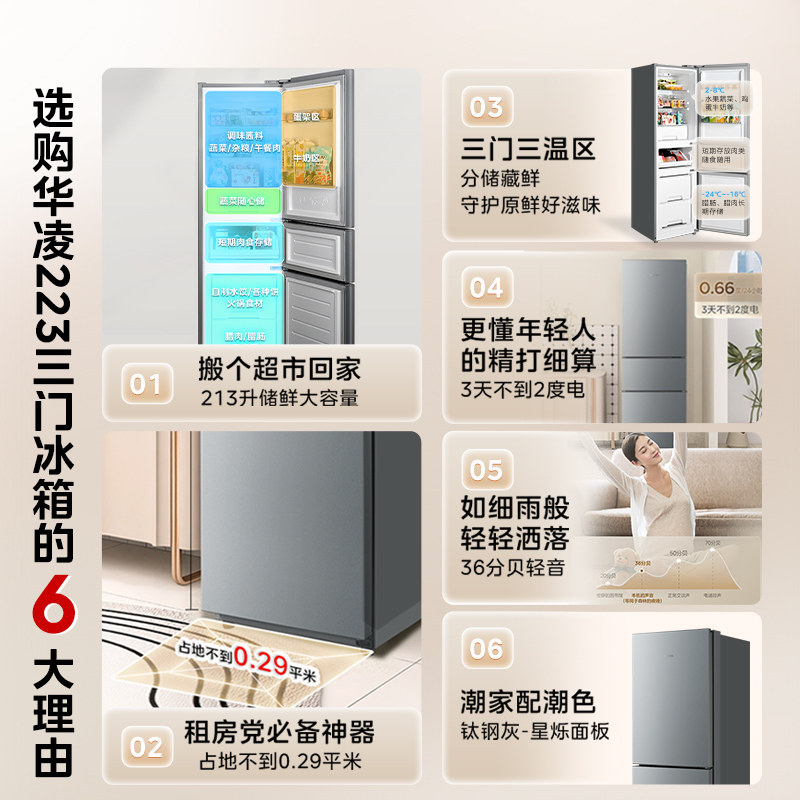 华凌HR-223T冰箱图片